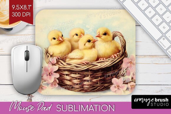 Download Retro Easter Mouse Pad PNG Sublimation - Easter mouse pad Collection