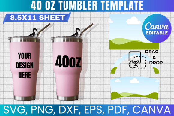 Download 40oz Tumbler Template, 40 Oz Tumbler Svg - Tumbler template Collection