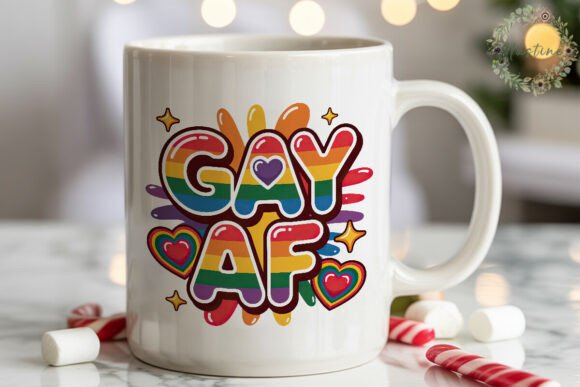 Download GAY AF Rainbow Pride Sublimation Design - Premium Bundle