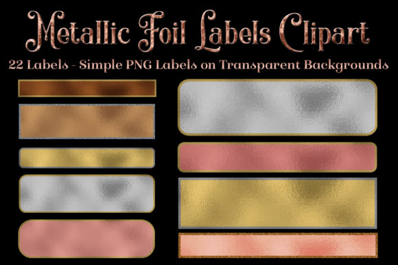 Download Metallic Foil Labels Clipart - Premium Bundle