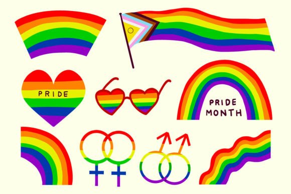 Download Rainbow Pride Mont Elements LGBT Flags - Rainbow pride Collection