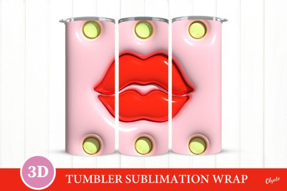 Download 3D Puff Lips Sublimation Tumbler. 3D Tum - Sublimation tumbler Collection