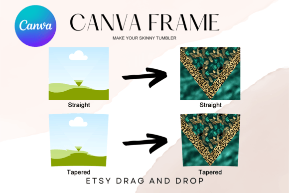 Download Canva Frame VSplit Tumbler Template 20oz - Tumbler template Collection