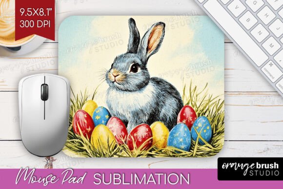 Download Retro Easter Mouse Pad PNG Sublimation - Easter mouse pad Collection