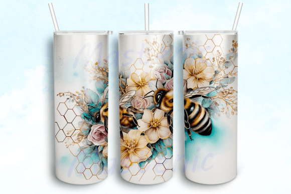 Download Bee Floral 20oz Sublimation Tumbler - Sublimation tumbler Collection