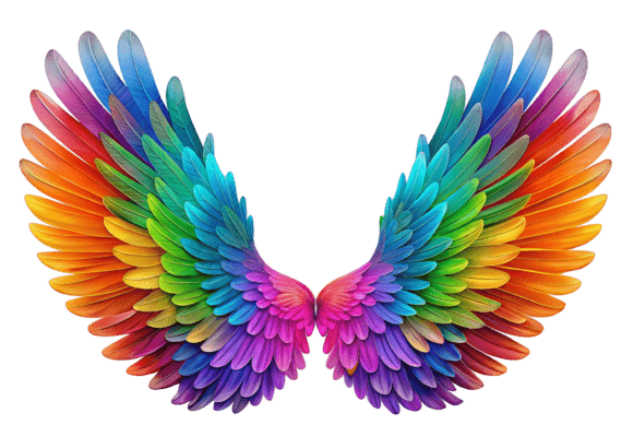 Download 3D Avatar Rainbow Pride Wings PNG - Rainbow pride Collection