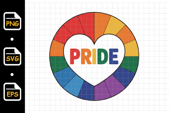 Download Rainbow Pride Heart Circle Symbol - Rainbow pride Collection