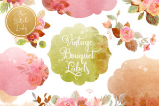 Download Vintage Bouquet &amp; Label Clipart Set - Premium Resources