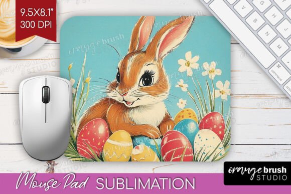 Download Retro Easter Mouse Pad PNG Sublimation - Easter mouse pad Collection
