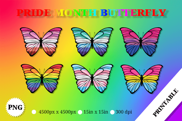 Download Rainbow Pride Hypolimnas Butterfly Flag - Rainbow pride Collection